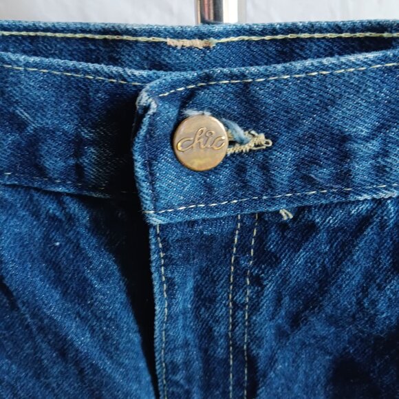 Womens MOM JEANS  29x30 16 Short True Vtg 80s Chic HIGH WAIST DENIM DISCO USA - Picture 7 of 8